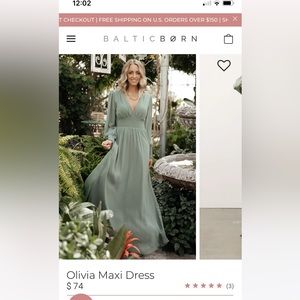 NWT Baltic Born Olivia Maxi Dress